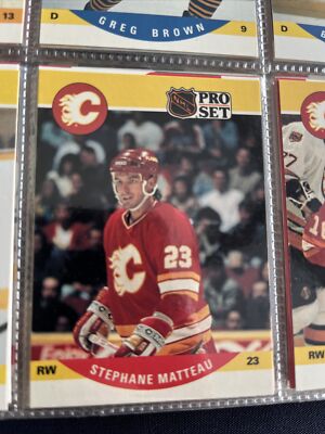 1990-91 Pro Set Hockey Card Stephane Matteau Calgary Flames #593