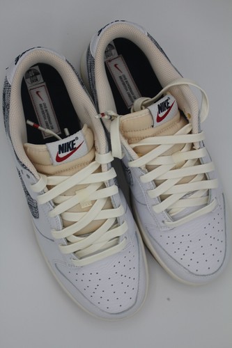 Size 10 - Nike Dunk Low Washed Denim White Blue Sneakers Retro FN6881-100 (NEW) - Picture 8 of 12