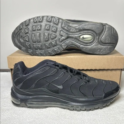 Nike Air Max Plus 97 SL 334479-001 Triple Black Men s Running (Original 2008)