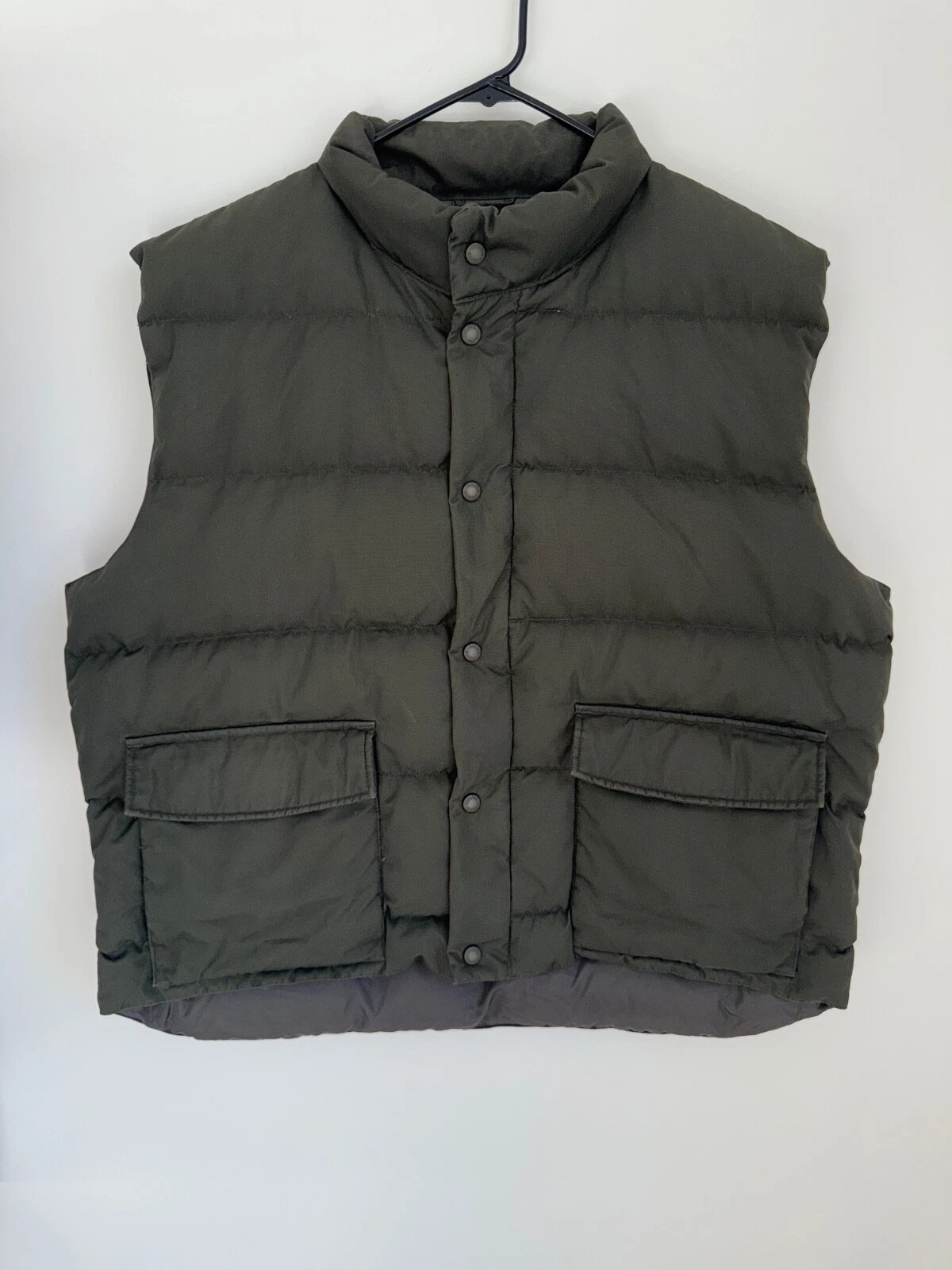Cabela’s Puffer Vest Mens XL Green Premier Northern Goose Down Filled Fleece