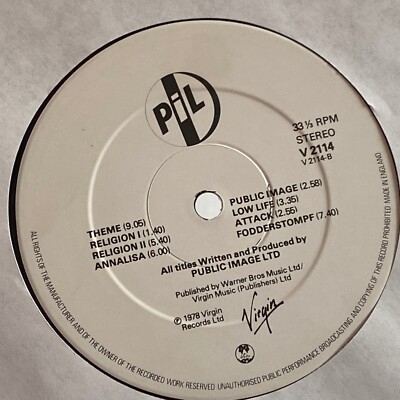 その他 LP Public Image Ltd Public Image V2114 VIRGIN /00260 Public Image Ltd.(PIL) PUBLIC IMAGE FIRST ISSUE 1978 Virgin V2114