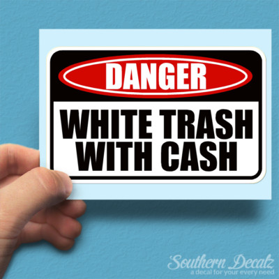 SignMission 8 X 12 In. White Trash Inside Warning Decal - Mobile Home Bar Taproom Tattoo Beer - Foto 3