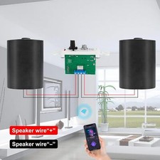 Studiofinix 6.5" 400W Outdoor Bluetooth Speakers W/ in Wall Amplifier Receiver
