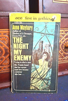 The Night My Enemy Book Anne Maybury Vintage 1960's Gothic Suspense/Romance