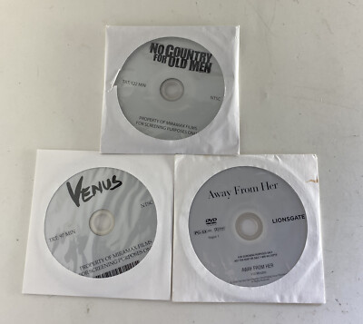 Screen Actors Guild Member Screening Edition DVD Lot Of 3- Venus, NCOM, AFH