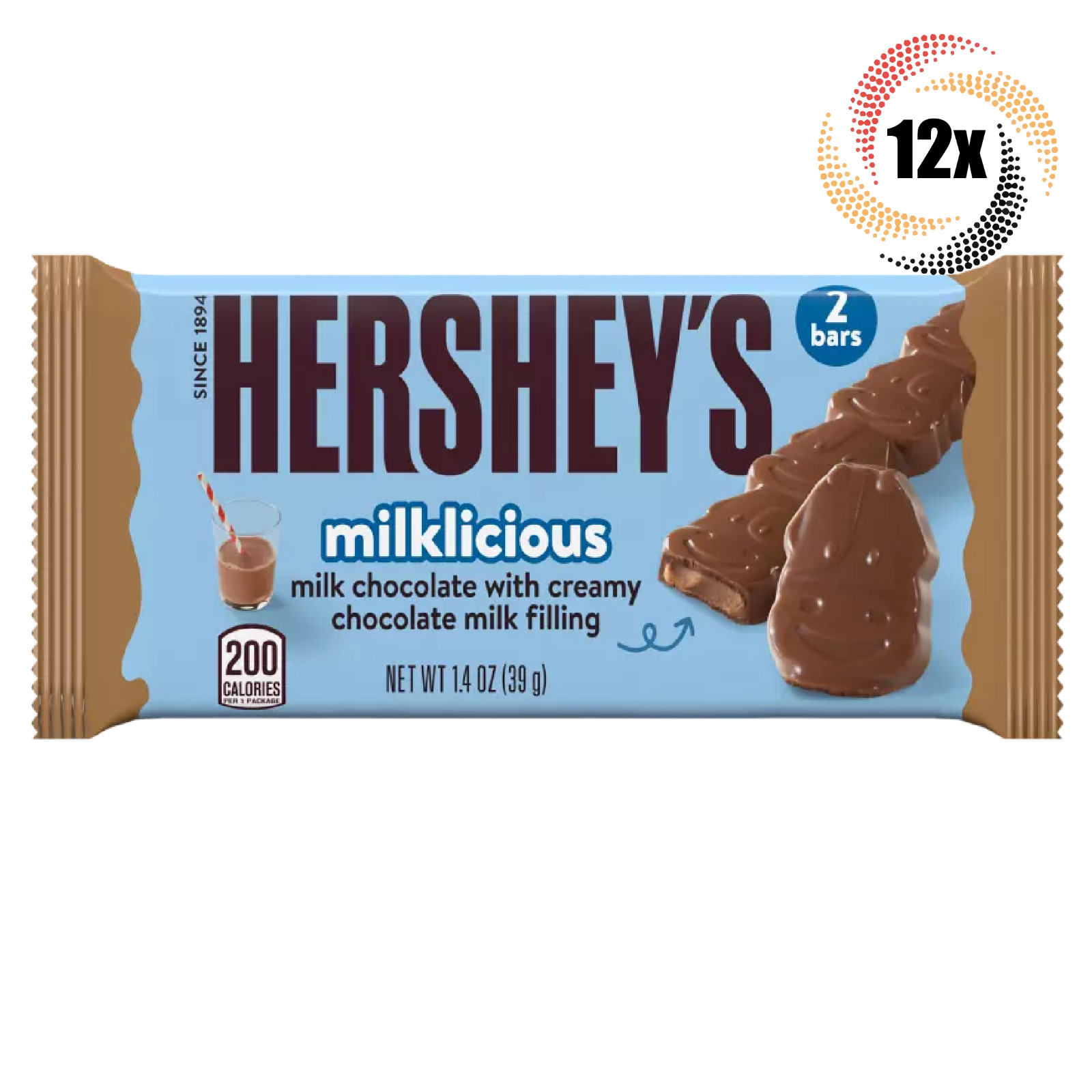 12 батончиков молочного шоколада Hersheys Milklicious со сливочно-молочной начинкой 14 унции 5890₽