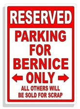 Personalized Parking Sign Wall Decal Metal Sign No Parking Customized Bernice
