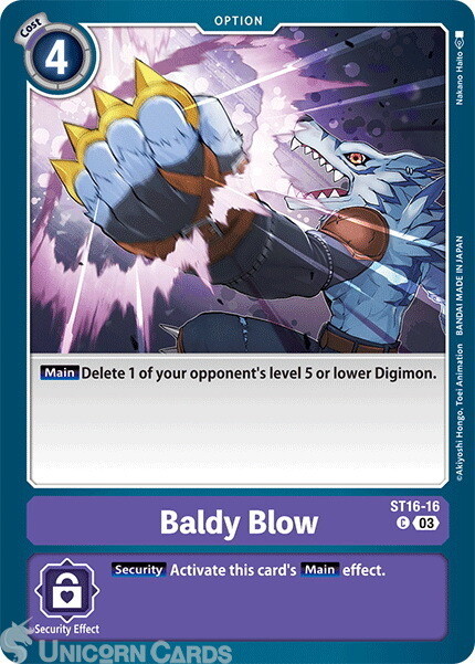 ST16-16 Baldy Blow :: Common Digimon Card :: ST16: Starter Deck Wolf of Friendsh