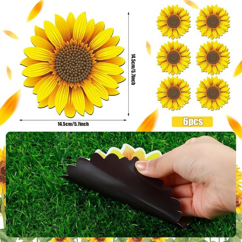 Fabbay 12 Pcs Screen Door Magnets Sunflower Double Sided Protector Orange - Picture 2 of 7