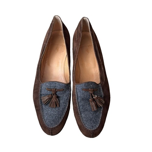 Ralph Lauren Wine/Burgundy Leather Slip-On Loafers with Silver Hardware Lauren Ralph Lauren Caliana Women main image 4