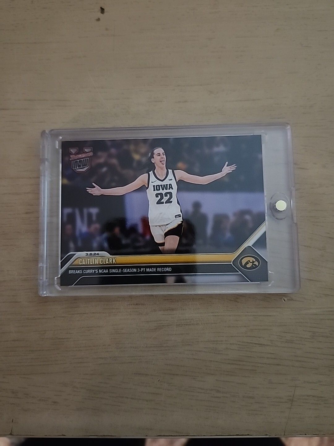 Bowman Now #63 - Caitlin Clark. Breaks Curry's NCCA Record. Iowa. MT One-touch