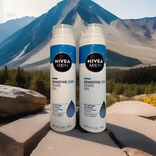 Pack 2-NIVEA MEN Sensitive COOL Shave Gel, No Drying Alcohol 7 oz Each