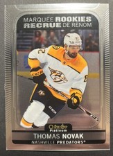 2021-22 O-Pee-Chee Platinum Marquee Rookies Thomas Novak RC Nashville Predators