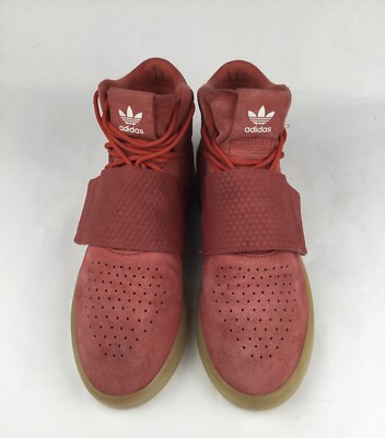 Size 8.5 - Adidas Tubular Invader Strap Red Suede men