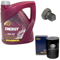 MotoröL ÖLfilter SM107 5W30 4Liter + ÖLablassschraube FüR Audi A6 Seat Ibiza VW