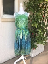 Women’s Sweet Sinammon casual dress Geometric Knee Length Summer Sleeveless