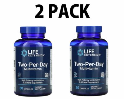 Life Extension, Two-Per-Day Multivitamin, 2 PACK, 120 Capsules total (60 each)