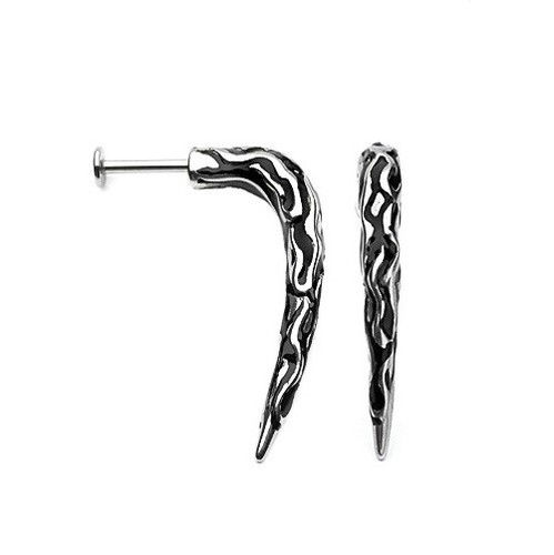 Disturbed Labret, 1.2mm or 1.6mm Bar, Lip Chin Stud, Notched Curved ...