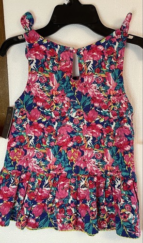 NEW VINCE CAMUTO KIDS 2 Piece GIRLS Top & Shorts Floral Print Linen Blend Sz 10 - Picture 4 of 7