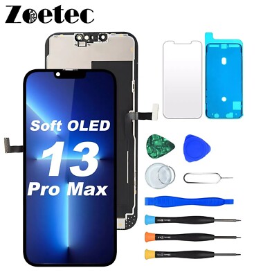 Soft OLED für iPhone 13 Pro Max Display Ersatz 120HZ Display mit Reparaturset