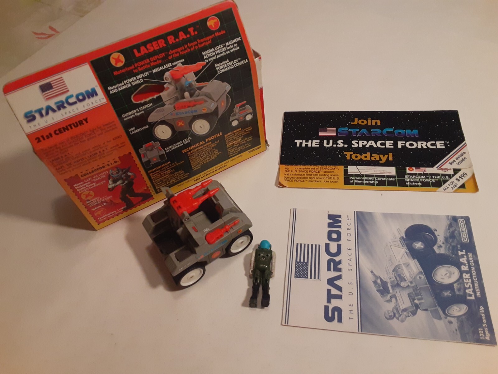 Starcom Laser R.A.T. RAT Star Com Coleco Vic Hayes visor box manual ...