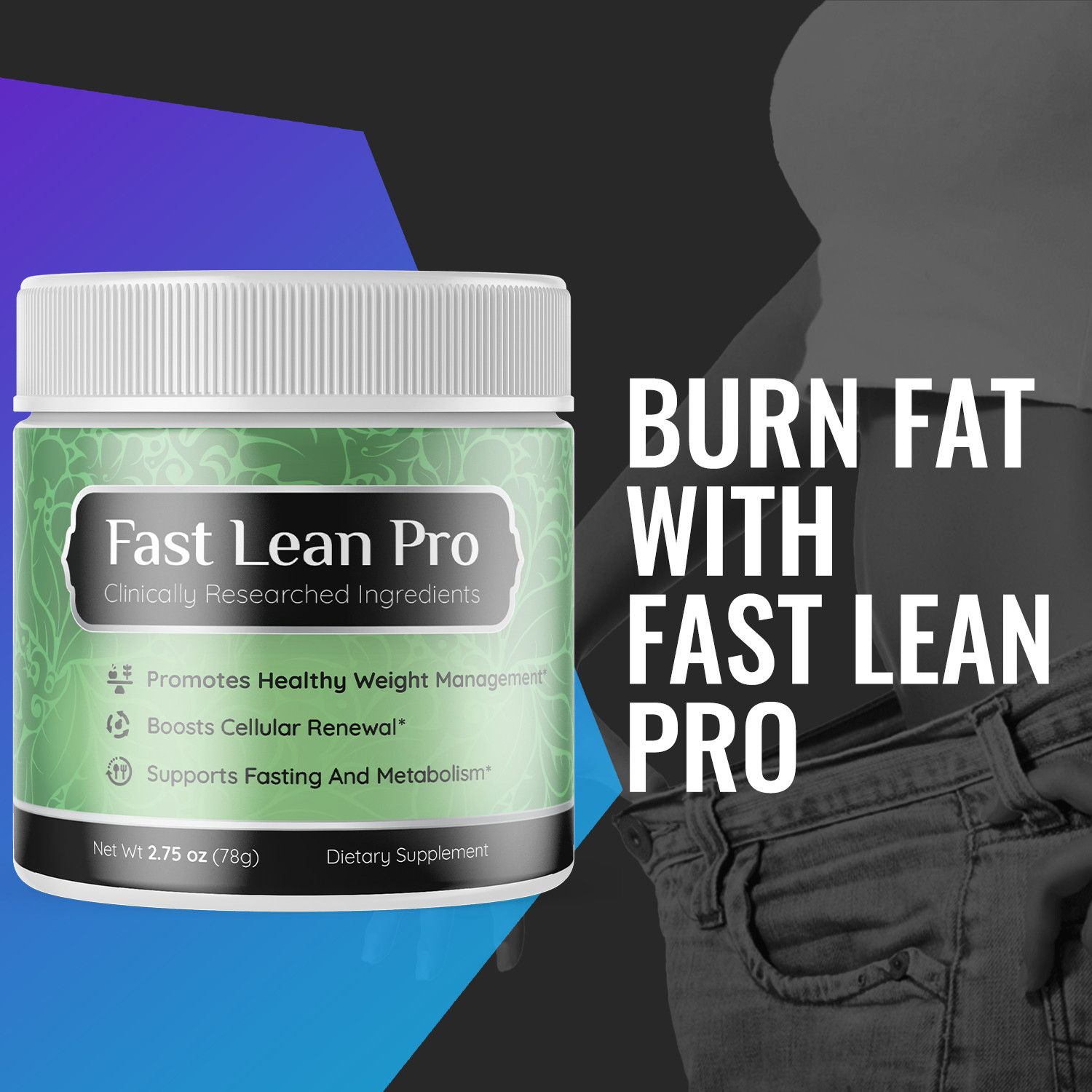 5 Pack Fast Lean Pro Weight Management Support Supplement Shake Powder