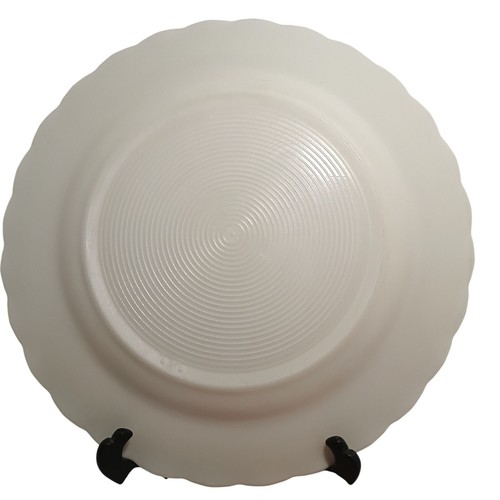 Plato de picar/pastel vintage Macbeth Evans Glass Cremax bordette rosa y blanco - Imagen 5 de 6