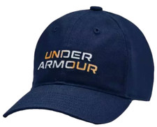Boys One Size - Under Armour Logo Hat - Blue Orange  White