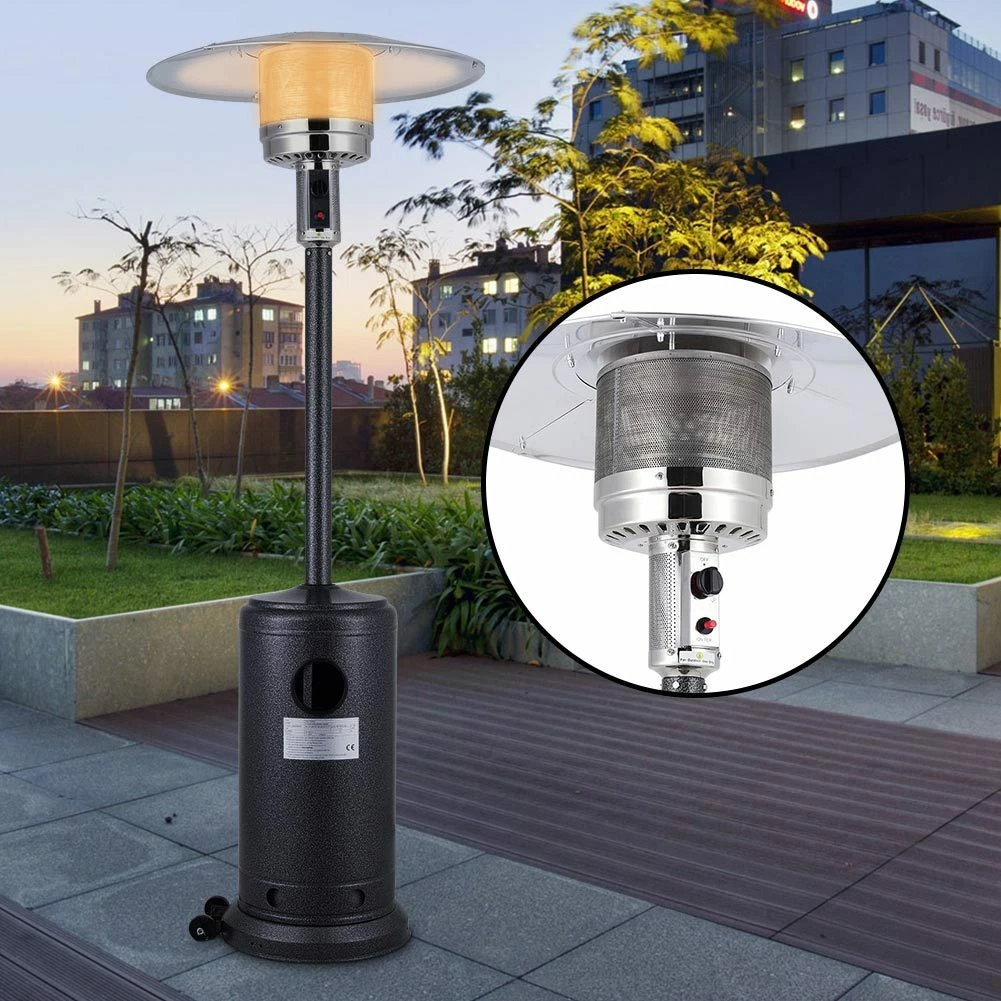 225CM Gas Patio Garden Heater Winter Warmer 13kw Wheel Standing Steel  Restaurant | eBay