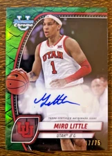 2024-25 Bowman Chrome U #79 Miro Little - Reptilian Green Auto /75 -
