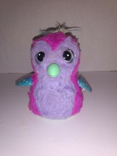 Spin Masters Hatchimals Purple Teal Magenta Bird Penguin Plush Lights Up 5" tall