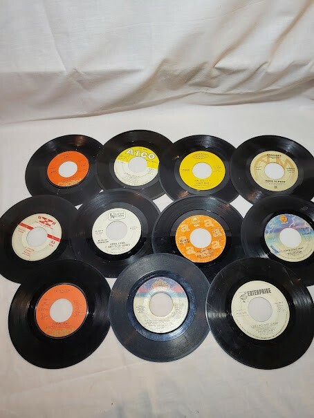Vintage 45 RPM Record Lot of 11 Various Artists for Crafts and Decor