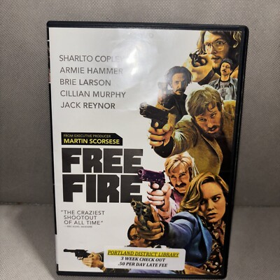 Free Fire (DVD ) Martin Scorsese JACK REYNOR BRIE LARSON EX LIBRARY COPY 