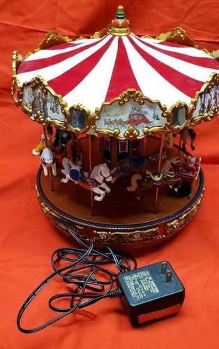 2010 MR CHRISTMAS the Carousel Musical Animated Light Up Horses 50 Songs Tested - Picture 2 of 11