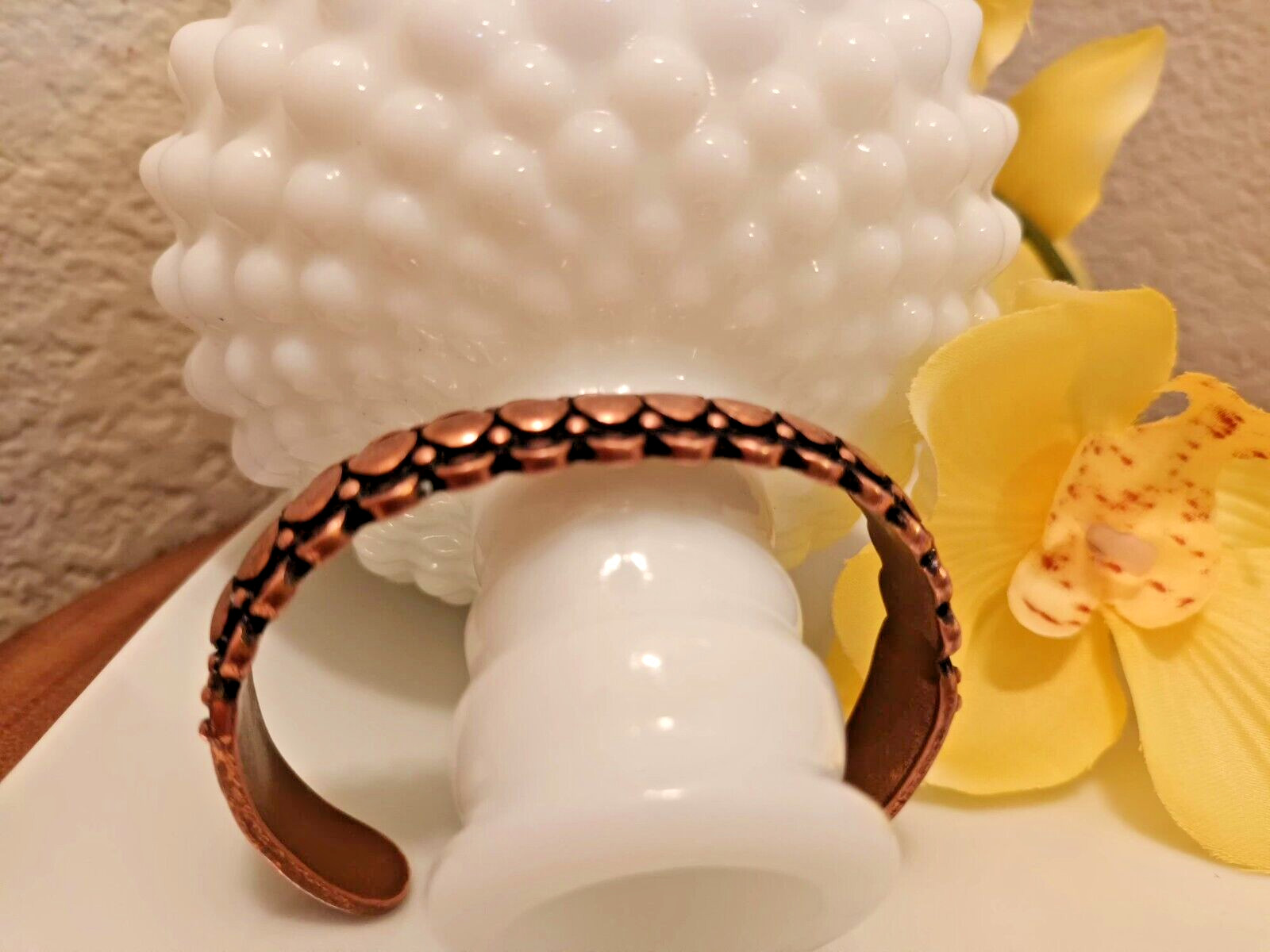 Vintage Solid Copper Elegant Stunning Flowers Pat… - image 10