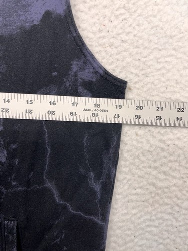 Under Armour Project Rock Terry Sleeveless Hoodie Mens Small Blue Tie Dye Bull - 第 6/10 張圖片