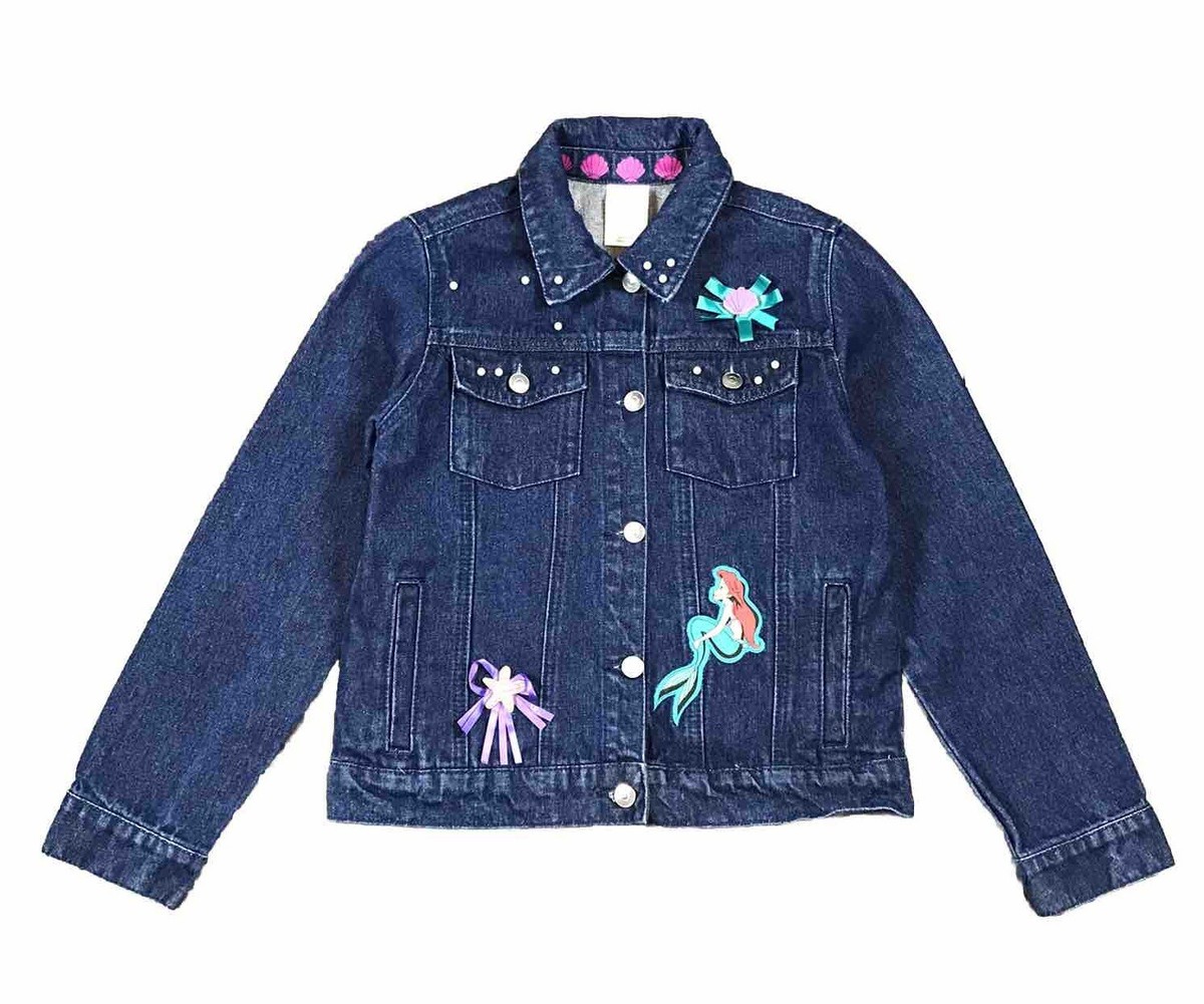 リトルマーメイド アリエル　デニムジャケット　Lサイズ 新品タグ付き·未使用✨️】リトルマーメイド デニムジャケット L