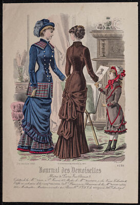 1880 - engraving Of Fashion - Newspaper Bridesmaids - Dresses Women And  Fillette | eBay