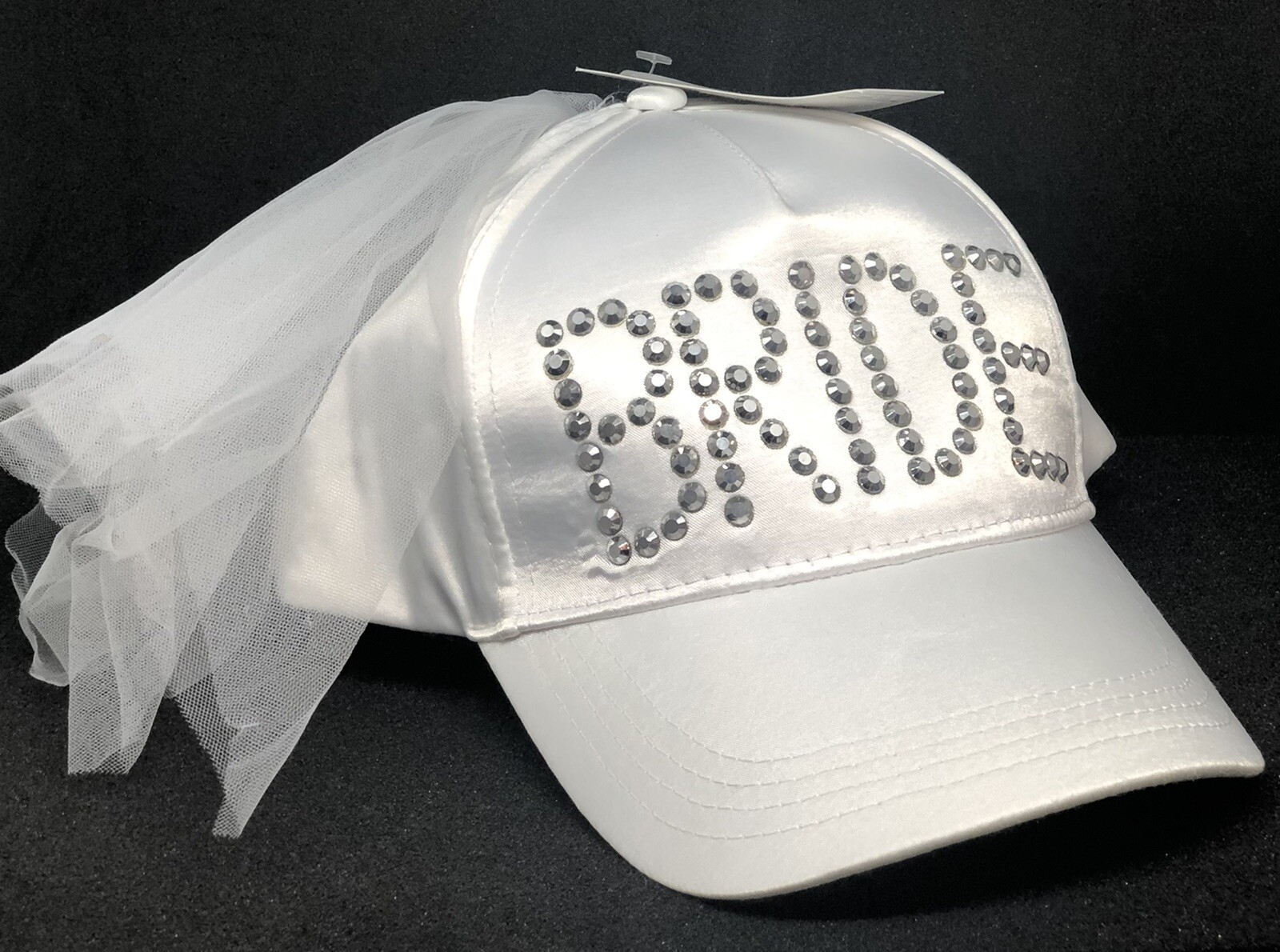 Bride Hat Baseball Cap Adjustable Hat one size Wh… - image 1