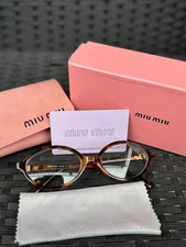 Miu Miu Tortoise Shell Round Eyeglasses with Case