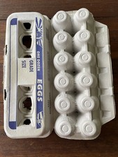 Lot of 25  Printed Natural Pulp Paper Egg Cartons  Holds 12 Eggs  New 