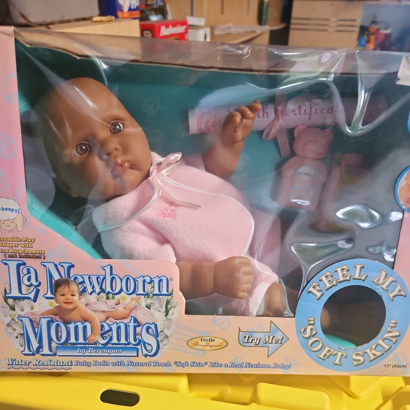 La Newborn Moments Doll by Berenguer 17' African Doll Sealed N.IB Rare.