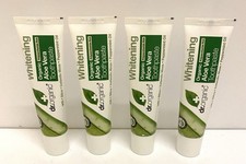 4 X DR ORGANIC TOOTHPASTE 20ml Whitening Vegan Aloe Vera dr. organic Vegan 62.38 per litre