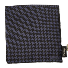 NWT TOM FORD Purple  Black Houndstooth Print Silk Pocket Square Italy 16"