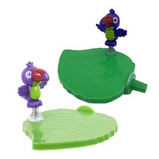 2pcs Parrot Platform Perch: Leaf Shape Plastic Stand Toy For Small Birds -