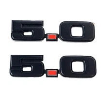 1987-1993 OEM Ford Mustang GT Fox Body 5.0 Fender Emblems RH LH Pair - Black