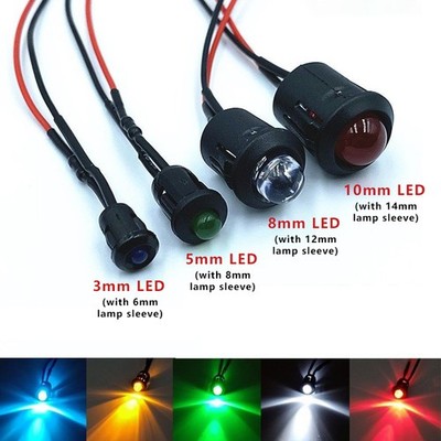 LED Leuchtdiode LED Diode Lampen Vorverdrahtet Beleuchtung Dekoration 3/5/8/10mm