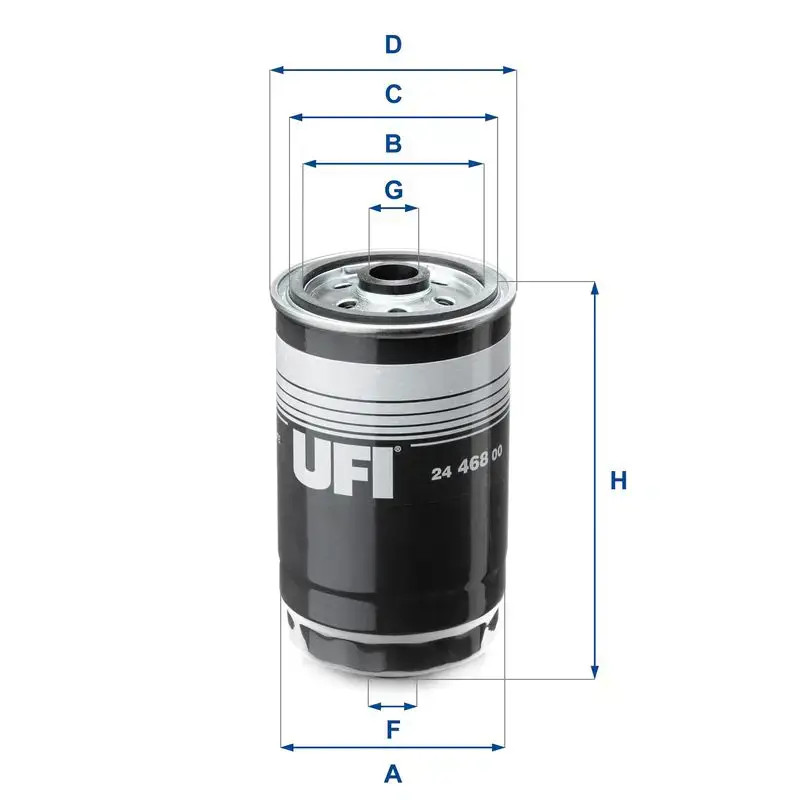 Fuel filter Filter Insert 24.468.00 UFI for HYUNDAI KIA