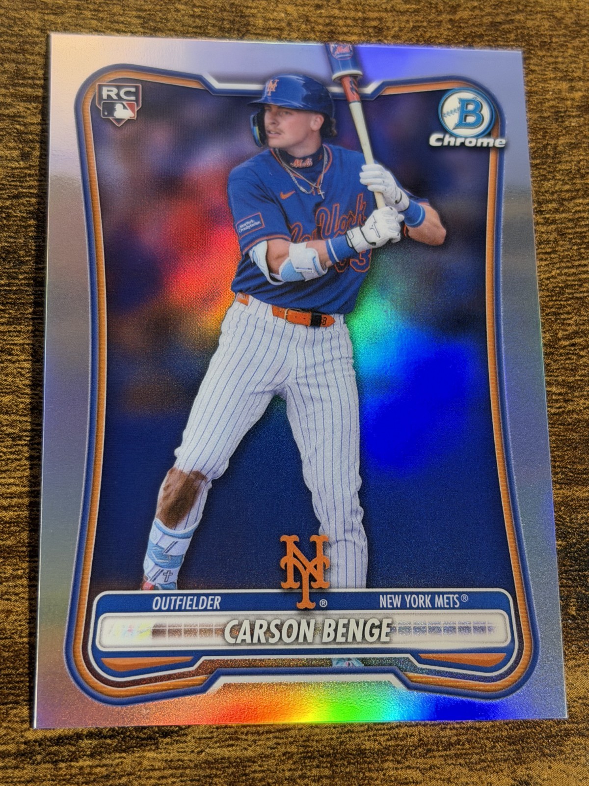 CARSON BENGE  2026 Bowman Chrome #96 Rookie Silver Refractor Image Variation