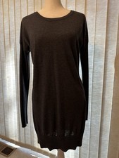 Old Navy Mini Sweater Dress SP Gray Ribbed Sleeves , Crew Neck
